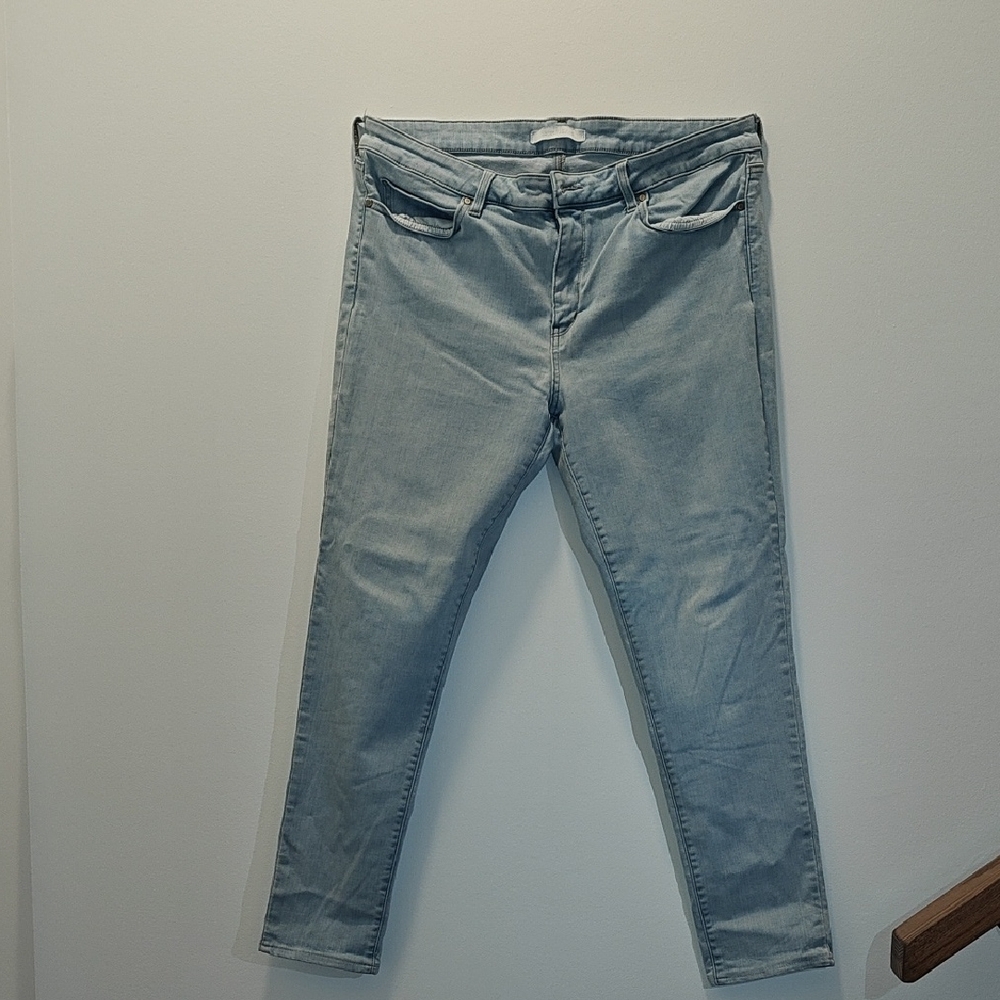 Uniqlo Blue Skinny Jeans Mid-Rise Ankle-Length